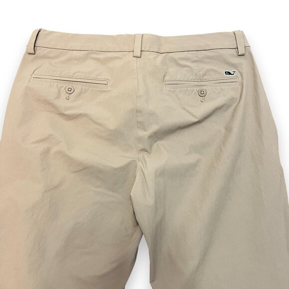 Vineyard Vines Men's On-The-Go Tan Performance Pants 32x30 - Picture 4 of 6
